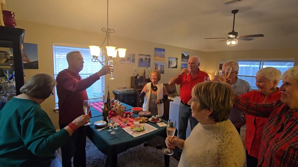 A toast  to launch The Eagle Scout Picture, the story of n American boy sent to spy In Nazi Germany.